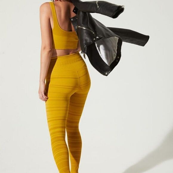 Avocado   Leggings  Yellow Stripped Samatha Style - Picture 2 of 7